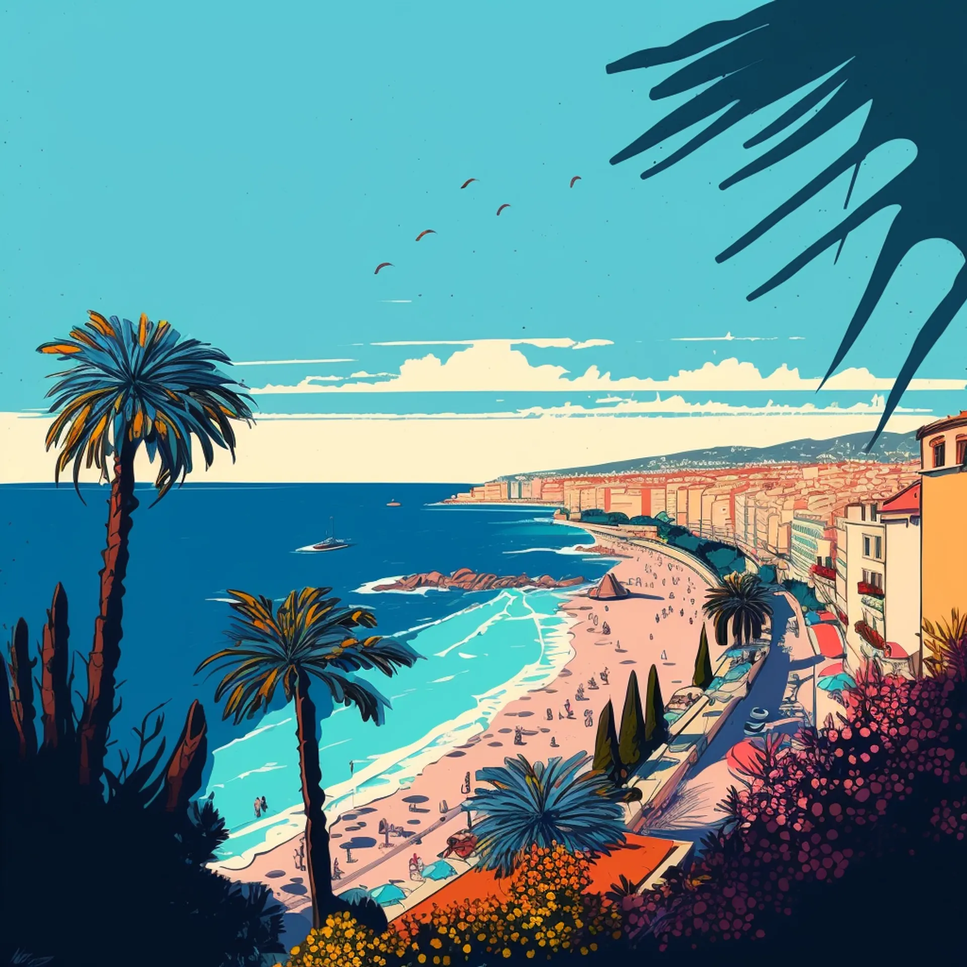 La French Riviera, ciel bleu azur et paillettes